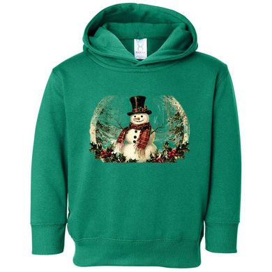 Vintage Snowman Scene Toddler Hoodie