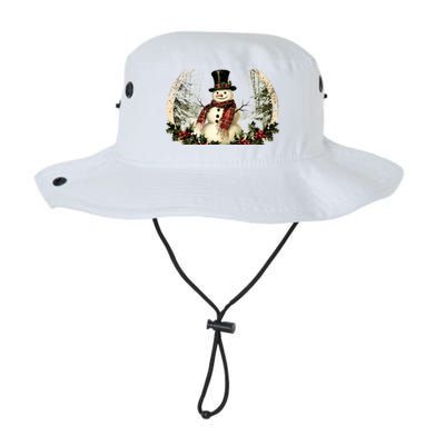 Vintage Snowman Scene Legacy Cool Fit Booney Bucket Hat