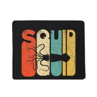 Vintage Style Squid Silhouette Funny Squid Mousepad