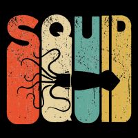 Vintage Style Squid Silhouette Funny Squid Mousepad