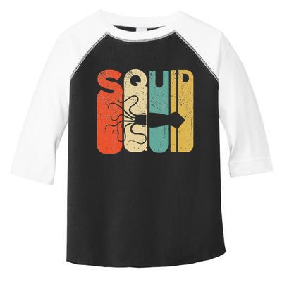 Vintage Style Squid Silhouette Funny Squid Toddler Fine Jersey T-Shirt