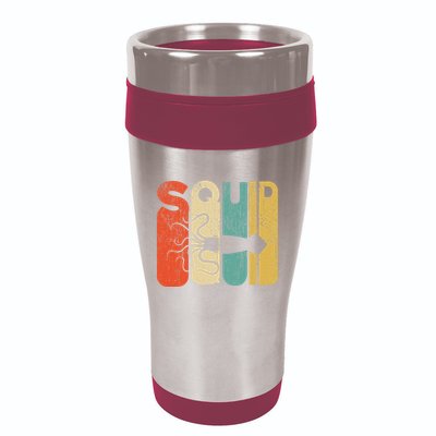 Vintage Style Squid Silhouette Funny Squid 16oz Travel Tumbler