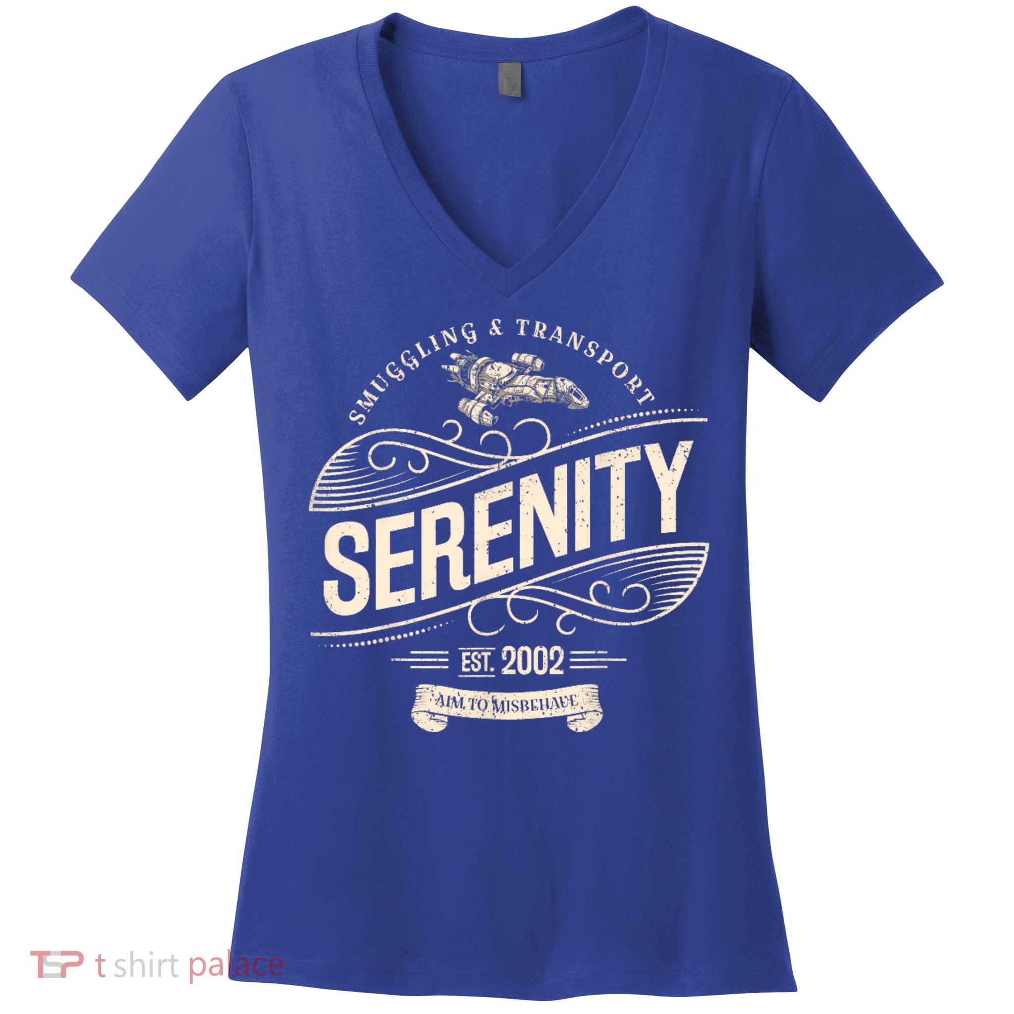 Vintage Serenity Smuggling And Transport Firefly Women's V-Neck T-Shirt