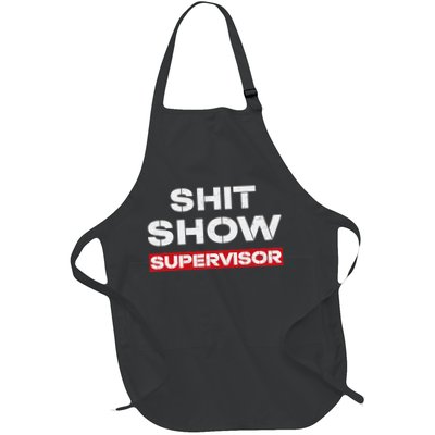 Vintage Shit Show Supervisor Funny Mom Boss Manager Teacher Apron