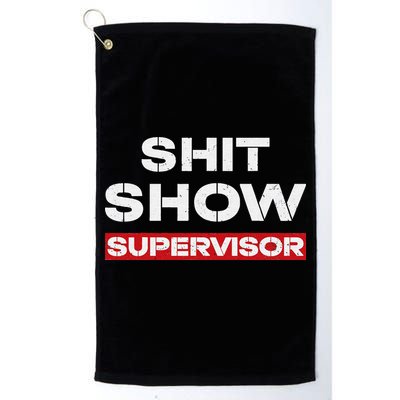 Vintage Shit Show Supervisor Funny Mom Boss Manager Teacher Golf Towel