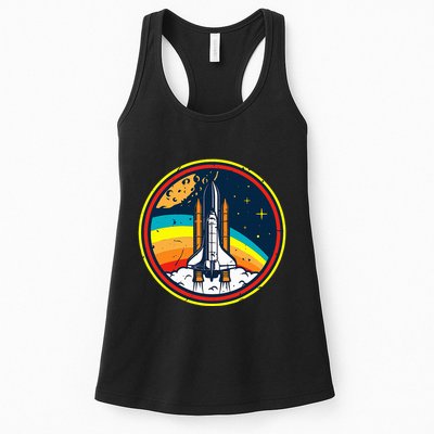Vintage Space Shuttle Space Lover & Astronomy Stargazer Womens Tank Top
