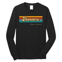 Vintage Sunset Stripes Flanders New Jersey Long Sleeve Shirt