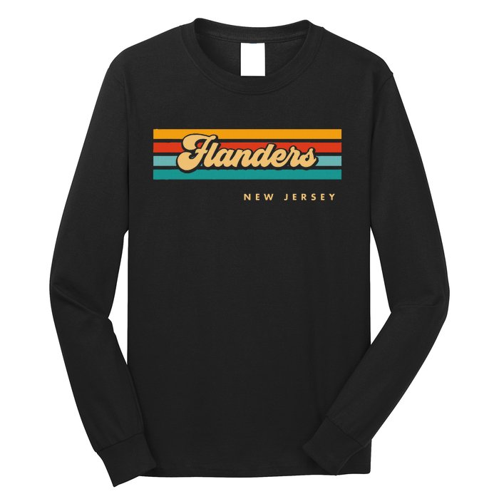 Vintage Sunset Stripes Flanders New Jersey Long Sleeve Shirt