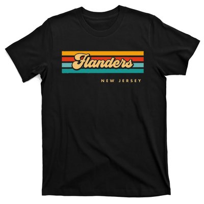 Vintage Sunset Stripes Flanders New Jersey T-Shirt