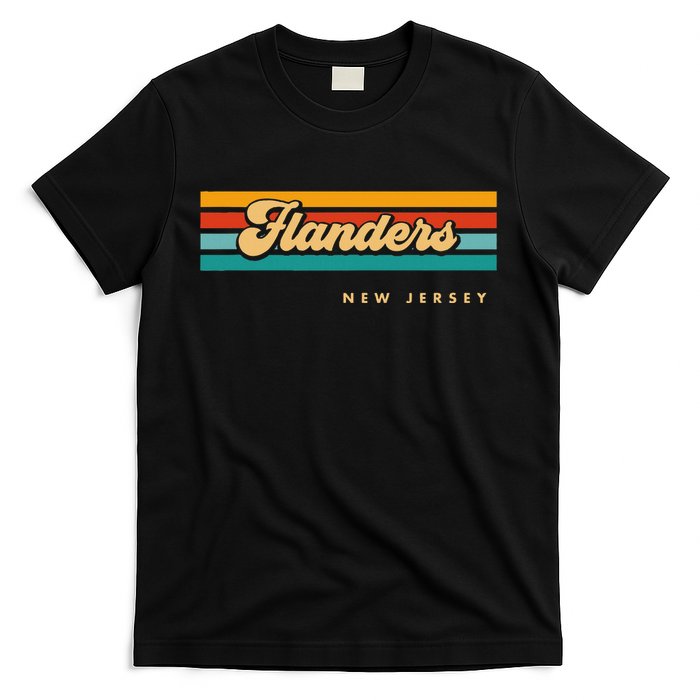 Vintage Sunset Stripes Flanders New Jersey T-Shirt