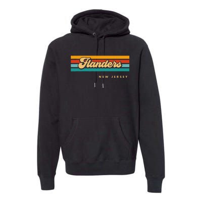 Vintage Sunset Stripes Flanders New Jersey Premium Hoodie