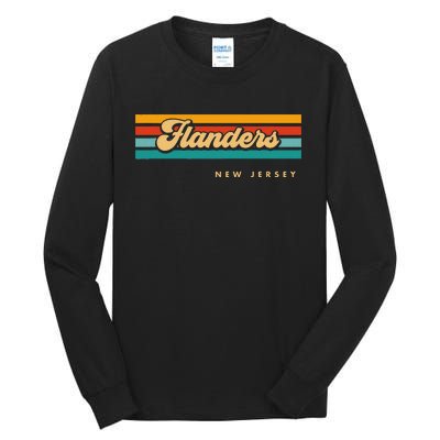 Vintage Sunset Stripes Flanders New Jersey Tall Long Sleeve T-Shirt