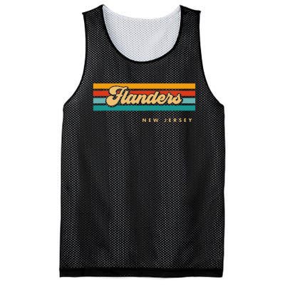 Vintage Sunset Stripes Flanders New Jersey Mesh Reversible Basketball Jersey Tank