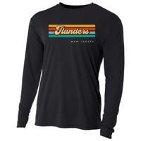 Vintage Sunset Stripes Flanders New Jersey Cooling Performance Long Sleeve Crew