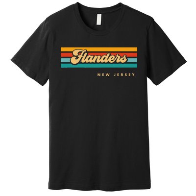 Vintage Sunset Stripes Flanders New Jersey Premium T-Shirt