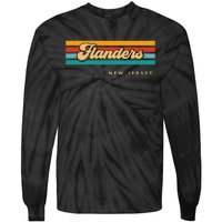 Vintage Sunset Stripes Flanders New Jersey Tie-Dye Long Sleeve Shirt