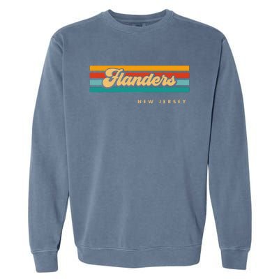 Vintage Sunset Stripes Flanders New Jersey Garment-Dyed Sweatshirt