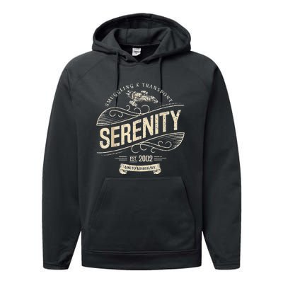 Vintage Serenity Smuggling And Transport Firefly Performance Fleece Hoodie