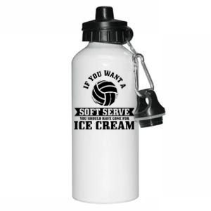 Volleyball Soft Serve Ice Cream Funny Volleyball Player Gift Aluminum Water Bottle