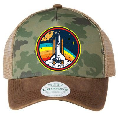 Vintage Space Shuttle Space Lover & Astronomy Stargazer Legacy Tie Dye Trucker Hat