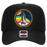 Vintage Space Shuttle Space Lover & Astronomy Stargazer High Crown Mesh Back Trucker Hat