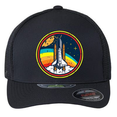 Vintage Space Shuttle Space Lover & Astronomy Stargazer Flexfit Unipanel Trucker Cap