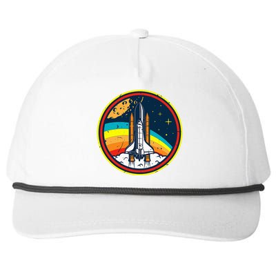 Vintage Space Shuttle Space Lover & Astronomy Stargazer Snapback Five-Panel Rope Hat