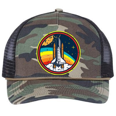 Vintage Space Shuttle Space Lover & Astronomy Stargazer Retro Rope Trucker Hat Cap