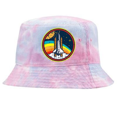 Vintage Space Shuttle Space Lover & Astronomy Stargazer Tie-Dyed Bucket Hat