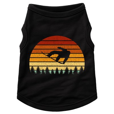 Vintage Sunset Snowboarding Gift For Snowboarders Great Gift Doggie Tank