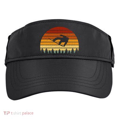 Vintage Sunset Snowboarding Gift For Snowboarders Great Gift Adult Drive Performance Visor
