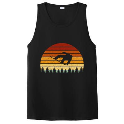Vintage Sunset Snowboarding Gift For Snowboarders Great Gift PosiCharge Competitor Tank
