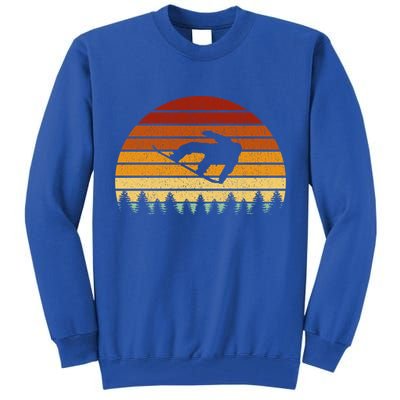 Vintage Sunset Snowboarding Gift For Snowboarders Great Gift Tall Sweatshirt