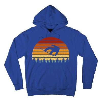 Vintage Sunset Snowboarding Gift For Snowboarders Great Gift Tall Hoodie