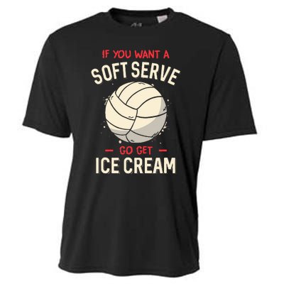 Volleyball Soft Serve Pun Design Cooling Performance Crew T-Shirt