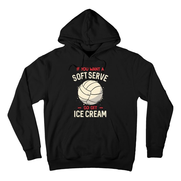 Volleyball Soft Serve Pun Design Hoodie