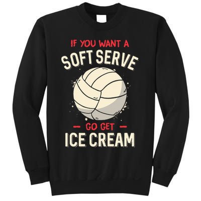Volleyball Soft Serve Pun Design Sweatshirt