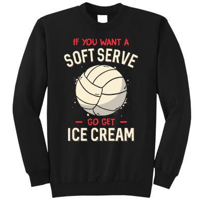 Volleyball Soft Serve Pun Design Sweatshirt