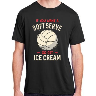 Volleyball Soft Serve Pun Design Adult ChromaSoft Performance T-Shirt