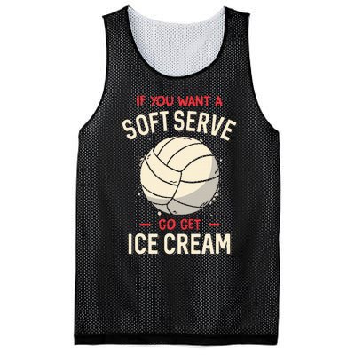 Volleyball Soft Serve Pun Design Mesh Reversible Basketball Jersey Tank