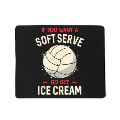 Volleyball Soft Serve Pun Design Mousepad