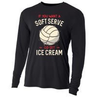 Volleyball Soft Serve Pun Design Cooling Performance Long Sleeve Crew