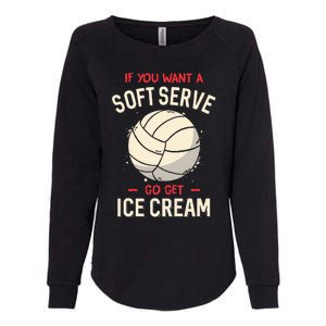 Volleyball Soft Serve Pun Design Womens California Wash Sweatshirt