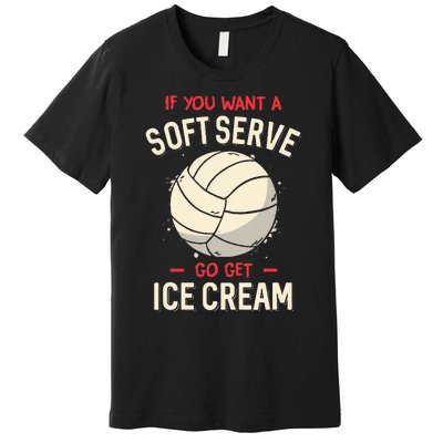 Volleyball Soft Serve Pun Design Premium T-Shirt