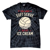 Volleyball Soft Serve Pun Design Tie-Dye T-Shirt