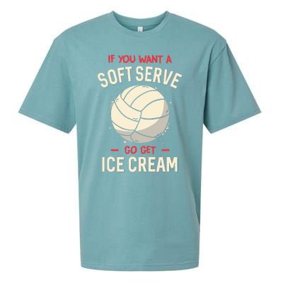 Volleyball Soft Serve Pun Design Sueded Cloud Jersey T-Shirt