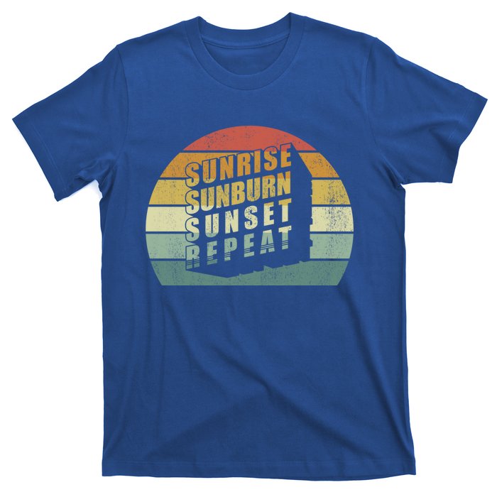 Vintage Sunrise Sunburn Sunset Repeat Country Music Summer Gift T-Shirt