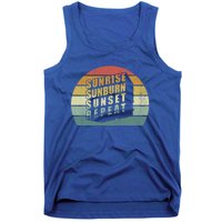 Vintage Sunrise Sunburn Sunset Repeat Country Music Summer Gift Tank Top