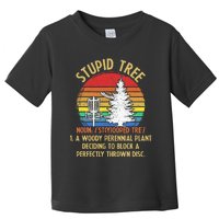 Vintage Sunset Stupid Tree Disc Golf Funny Fans Toddler T-Shirt