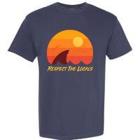 Vintage Sunset Shark Respect The Locals Garment-Dyed Heavyweight T-Shirt